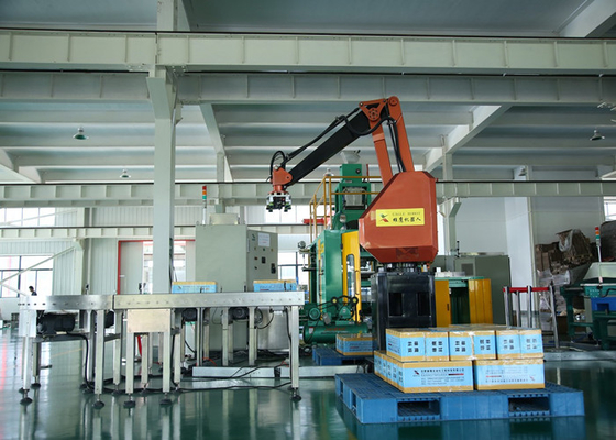 Choisissez et placez la palettisation de robot avec la conception d'implantation d'usine dans l'industrie chimique