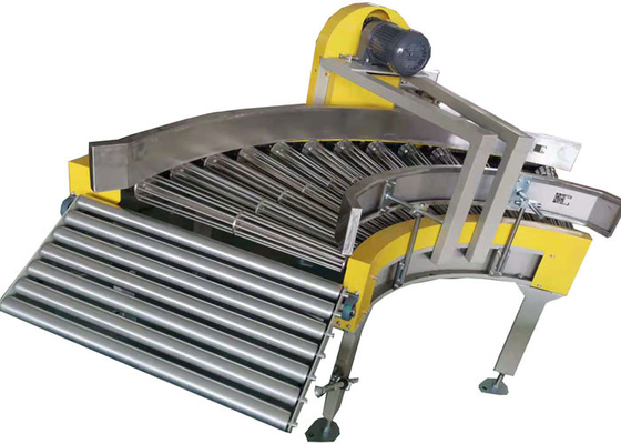Convoyeur à rouleaux de courbe d'acier inoxydable avec le moteur réglable de COUTURE de pied 0,75 - 1,5 kilowatts
