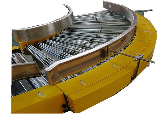 Convoyeur de palletisation de la courbe 220V mobile dans l'industrie du caoutchouc de plastique