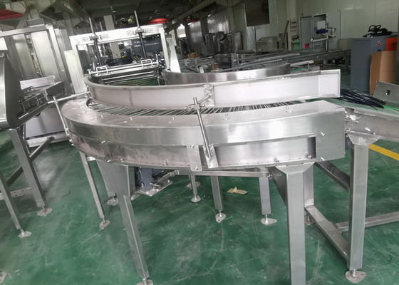 Chaîne d'emballage convoyeur de palletisation de courbe de 0.75Kw pour l'acier inoxydable de robot